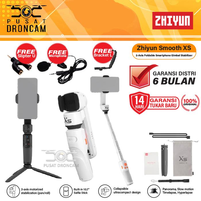 Gambar Zhiyun Smooth XS 2-Axis Foldable Smartphone Gimbal Stabilizer - PAKET STANDARD dari Kamera Gadget Official undefined Tokopedia