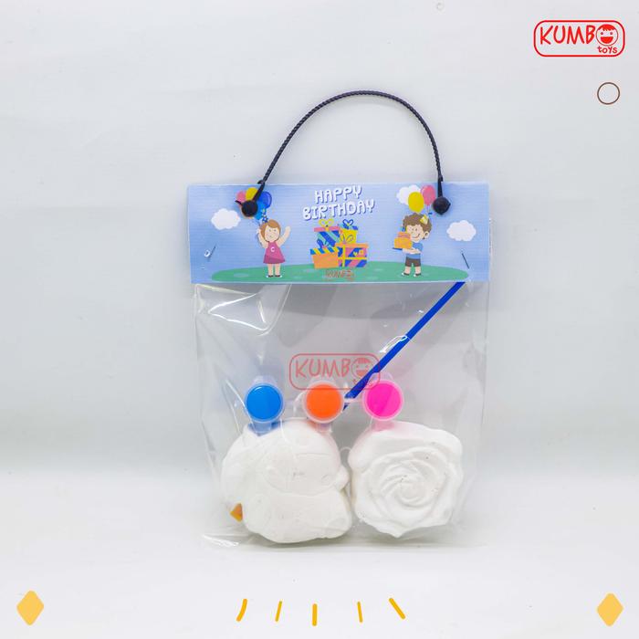 Gambar Mainan Edukasi Anak DIY Painting Gypsum Kit Mewarnai Patung Lukis Gyps - Paket Souvenir dari Kumboid undefined Tokopedia