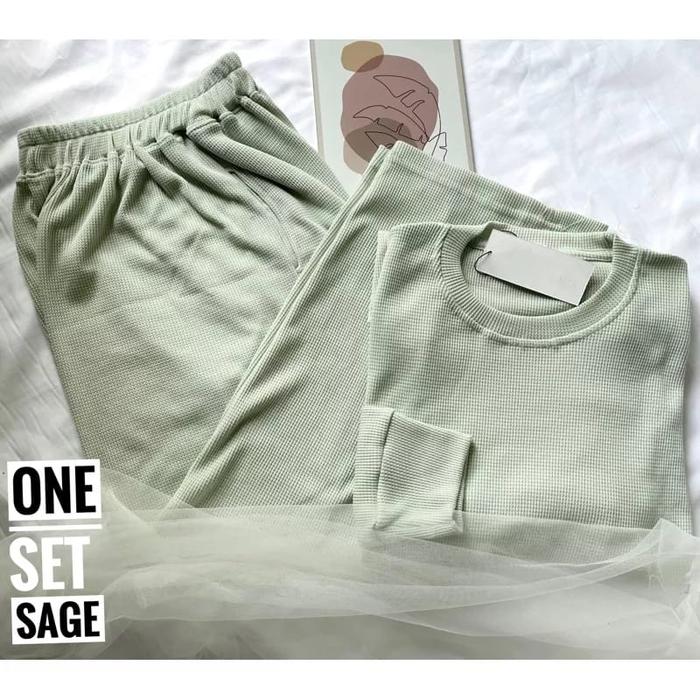 Gambar one set wanita terbaru/ one set wafer - sage dari SW Beding undefined Tokopedia