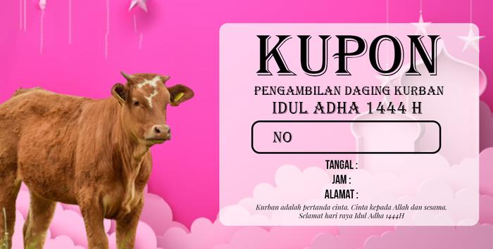Gambar Kartu Kupon Qurban - Kupon Idul Adha - Kupon Kurban - Kupon Daging - Design 2 dari Urban Arte undefined Tokopedia