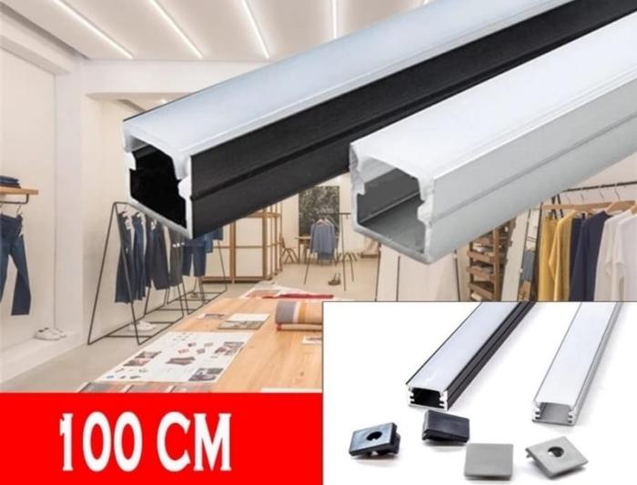 Gambar U Channel V Channel Aluminium U V Siku untuk Led Strip 1 Meter - Model U, Silver dari Raph Led undefined Tokopedia