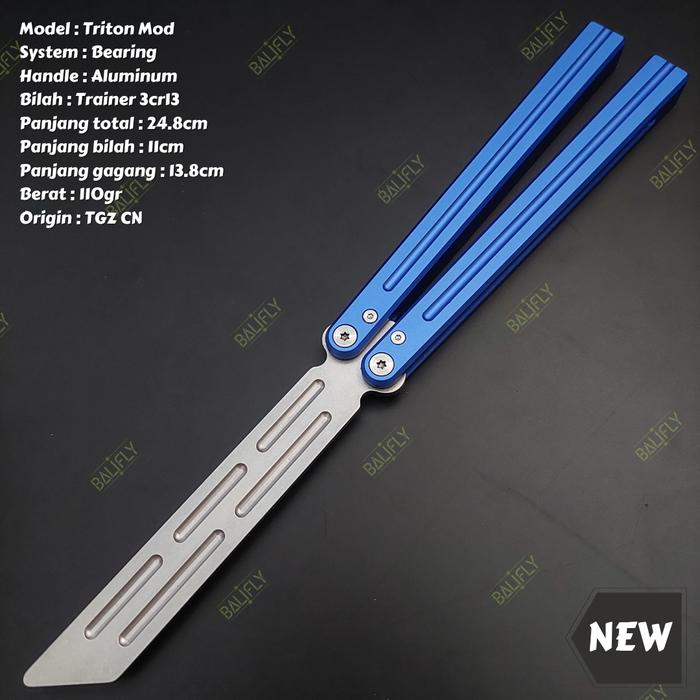 Gambar Balisong Butterfly Knife NN/LG02 Blue - Unit Only dari BaliFly undefined Tokopedia