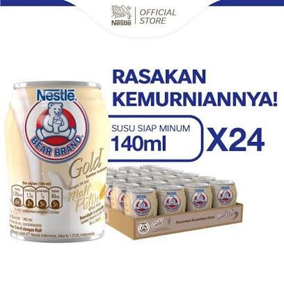 Gambar Nestle Bear Brand Gold White Malt 140ml Susu Beruang 1 Dus / Karton dari sinarbarugroupp undefined Tokopedia