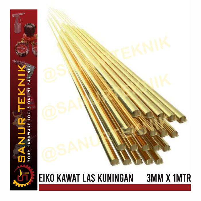 Gambar Brass Welding Rod / Kawat Las Kuningan 3mm x 1mtr 3 mm x 1 meter - 5 PC / 5 BATANG dari Sanur Teknik undefined Tokopedia