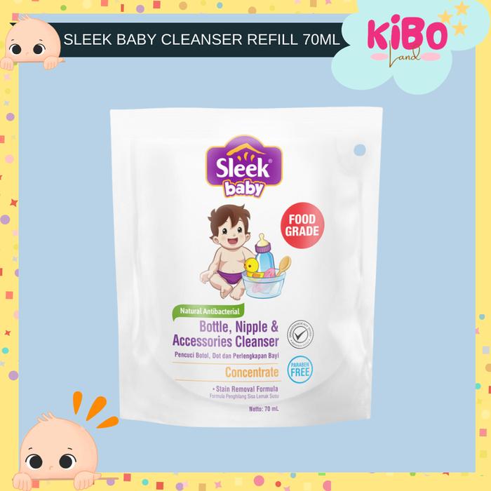 Gambar Sleek Baby Refill Nipple & Accessories Cleanser Sabun Botol Bayi 70ml dari Temanbayiku undefined Tokopedia