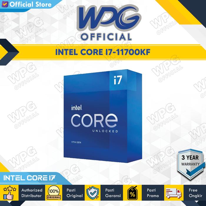 Gambar Processor Intel i7 11700KF BOX LGA 1200 - CPU CORE i7-11700KF dari WPG OFFICIAL undefined Tokopedia