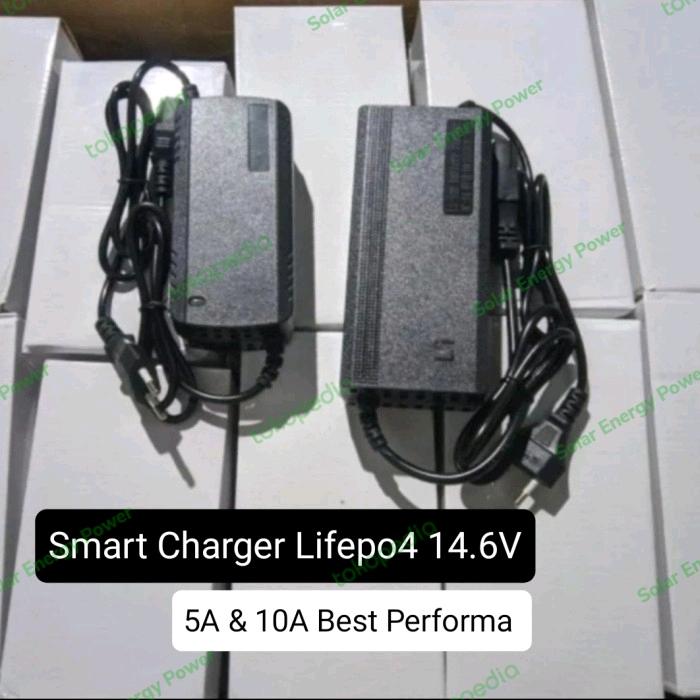 Smart Charger Lithium Li-ion Lifepo4 14.6V 5A 10A Quick Charger - 10A