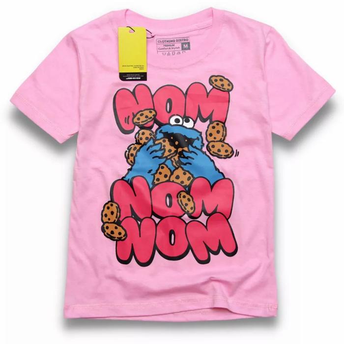 Gambar baju anak gambar kartun - NOMNOM-PINK, M(3-4 tahun) dari KaosDistro20 undefined Tokopedia