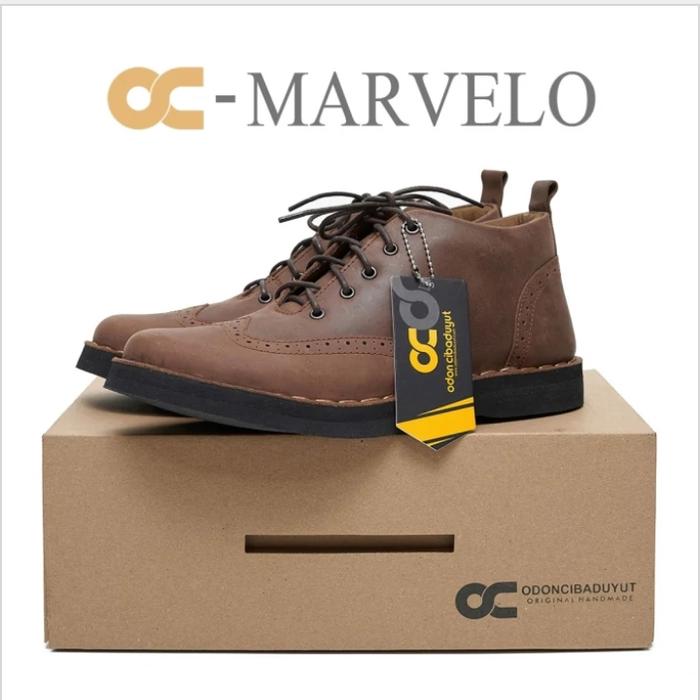 Gambar OC-Marvelo Boots Kulit Original Odon Cibaduyut Karet Anti Slip Shoes Kasual Pria - Cokelat, 44 dari ODON CIBADUYUT undefined Tokopedia