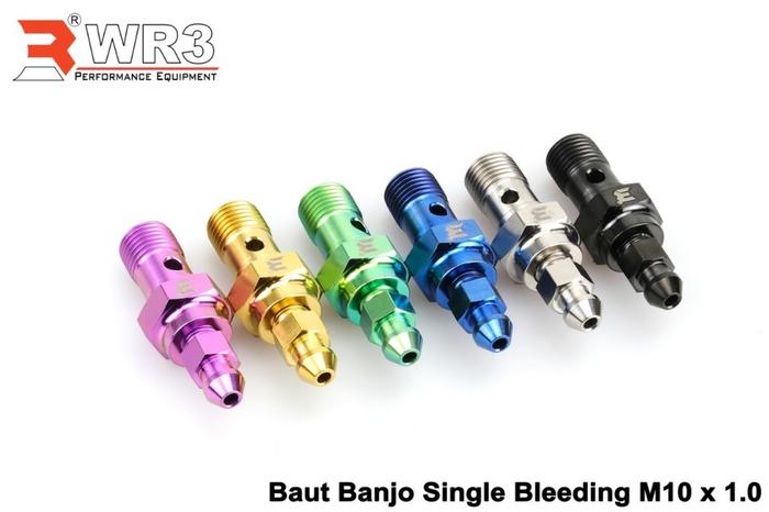 Gambar Baut Banjo Bleeding WR3 M10x1.0 Titanium - Banjo Bleeding, Blue dari 1Shop Bikers Pontianak undefined Tokopedia