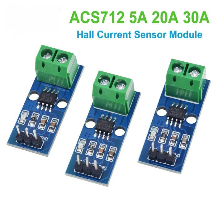 Gambar Hall current sensor arus ACS712 ACS 712 Arduino 5A 20A 30A - 20A dari AutomationAll undefined Tokopedia