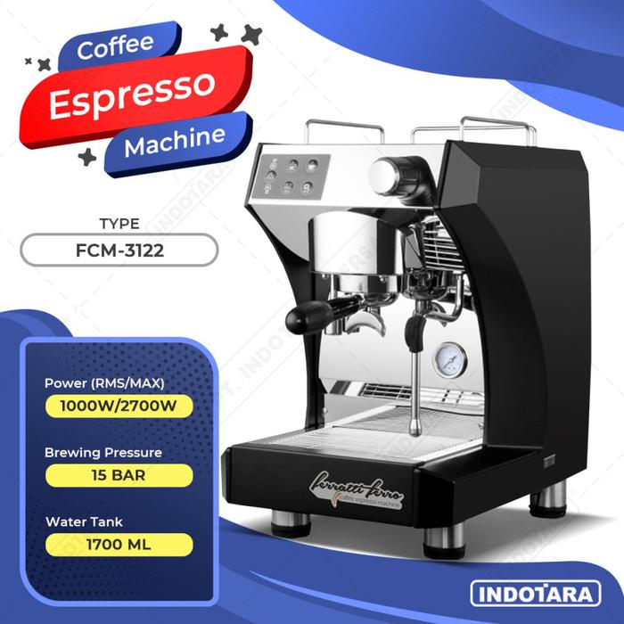 Gambar Mesin Kopi Espresso / Espresso Machine Ferratti Ferro FCM-3122 - Matte Black dari PT. Indotara Persada undefined Tokopedia