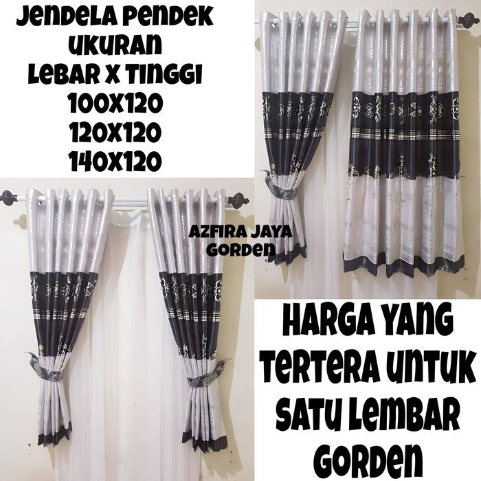 Gambar Gorden jendela pendek minimalis modern bahan blackout prin mas - Hitam, 100x120 dari AZFIRA JAYA GORDEN undefined Tokopedia