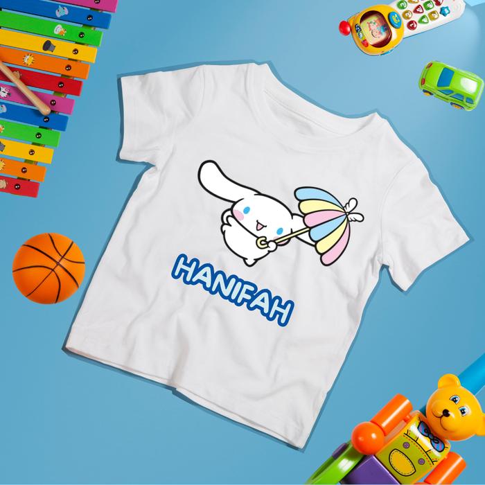Gambar SC2 Kaos Anak Sanrio Cinnamoroll Custom Nama T-Shirt Anak & Dewasa - Putih, S dari Beelanjaid undefined 4 Tokopedia