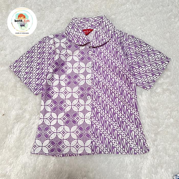 Gambar Kemeja Batik Anak Perempuan Cantik Lucu Atasan Batik Anak Cewek - Ungu, XXL dari BATIK_KIDS undefined Tokopedia