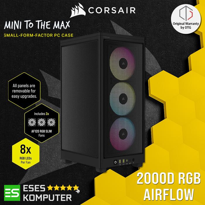 Tokopedia Computer Case Promo Case Corsair 2000D AIRFLOW RGB Black / White Mini-ITX PC Case ...