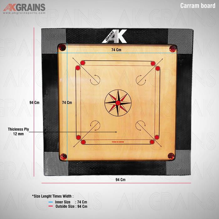 Gambar Professional Carrom Board High Quality Wood Glossy karambol - 94 CM x 94 CM dari Cricket Store JKT undefined Tokopedia