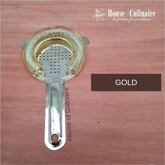 Gambar Bar Strainer Warna Cocktail Mocktail Strainer Stainless Steel ZX - Gold dari houseofculinaire undefined Tokopedia