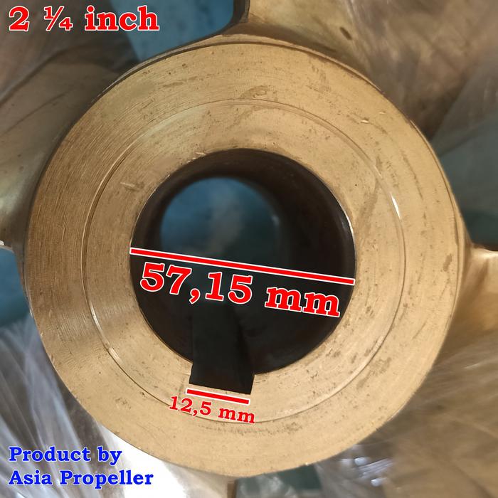 Gambar Baling-baling kapal Kuningan Daun 4 ukuran 30 x 30 Putaran Kanan (RH) - Asia Propeller - 2 ¼ inch dari Asia Propeller undefined Tokopedia