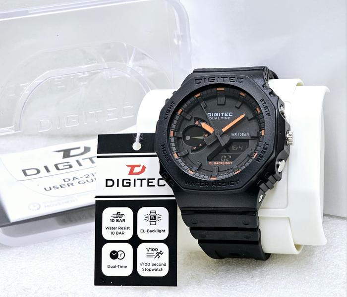 Gambar Jam Tangan Sport Digitec 2119 Double Time Rubber Water Proff Original - Black Orange dari Naviforce_Official undefined Tokopedia