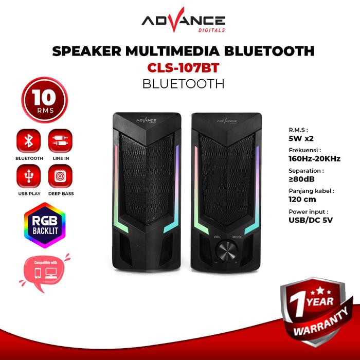 Gambar Gaming Speaker Advance CLS-107BT RGB Bluetooth Portable dari Advance Digitals Store1 undefined Tokopedia