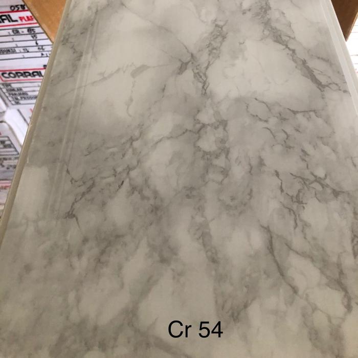 Gambar plafon pvc✓plafon PVC putih polos✓plafon PVC motif serat kayu - motif marmer 54, putih nat cr 17 dari MEGA BAJA PLAFON undefined Tokopedia