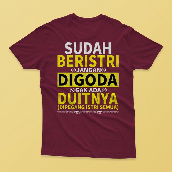 Gambar BAJU KAOS SABLON DISTRO GA ADA DUIT / KAOS BUCIN UNISEX - Maroon, L dari sansha.ss undefined Tokopedia