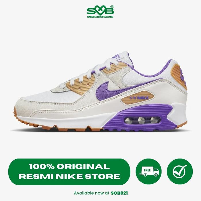 Gambar Sepatu Sneakers Nike Men AIR Max 90 White/Grape/Phantom - DM0029-102 - 40 dari Sneakers of Badass undefined Tokopedia