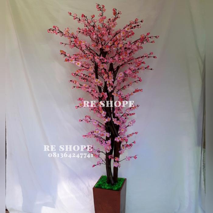 Gambar Bunga Hias Plastik Pohon Sakura Tinggi 170cm . - Pink dari RE BungaPlastik undefined Tokopedia