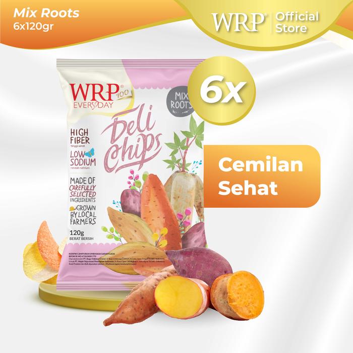 Gambar WRP Delichips Mix Root Family Pack 6 x 120G - Camilan Sehat dari WRP INDONESIA STORE undefined Tokopedia