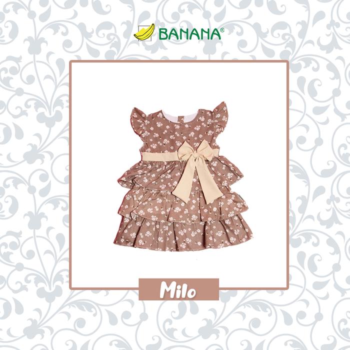 Gambar BANANA Woven katun Print Rayon Dress Undak - Cokelat, M dari BANANA Official Store Kota Administrasi Jakarta Timur Tokopedia
