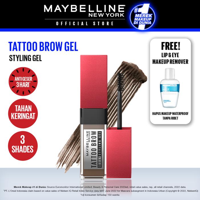 Gambar Maybelline Tattoo Brow 3D Gel Eyebrow - DeepBrown+Gift dari Maybelline Official Shop undefined Tokopedia