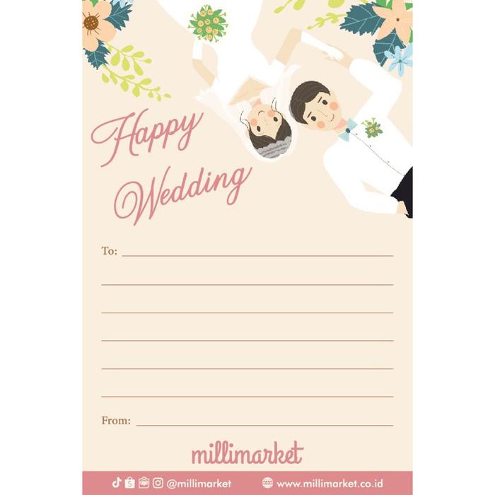 Gambar KARTU UCAPAN / Greeting Card / Gift Card - HAPPY WEDDING dari LEOMA Official Store undefined Tokopedia