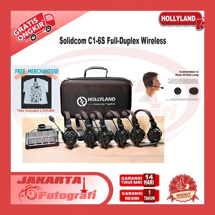 Gambar Hollyland Solidcom C1-6S Full-Duplex Wireless DECT Intercom System - C1-6S dari Jakarta Fotografi Shop undefined Tokopedia