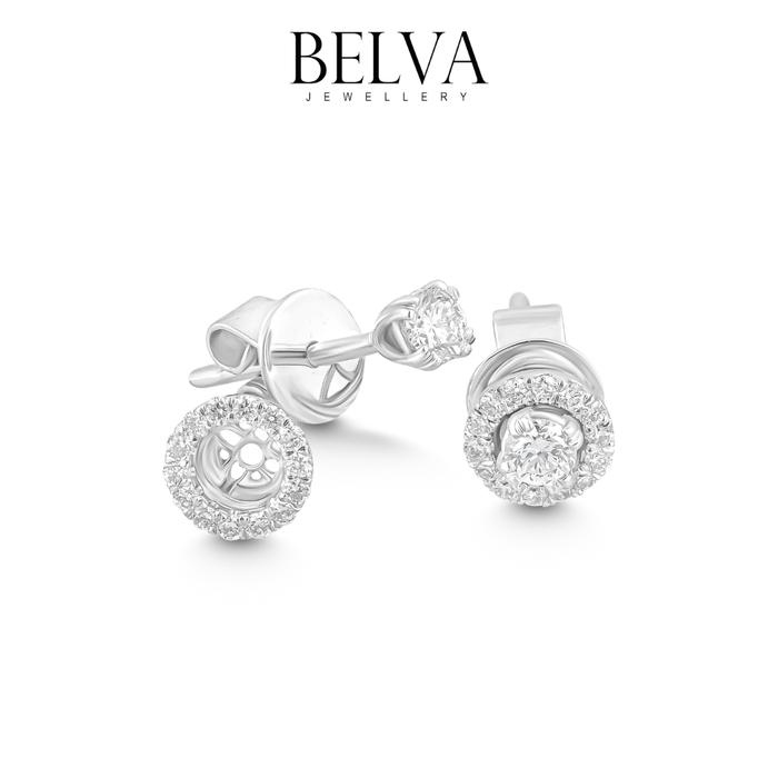 Gambar Anting Berlian Solitaire 2 in 1 - Belva Jewellery - BAERBW02606 - White Gold dari Belva Jewellery Online undefined Tokopedia