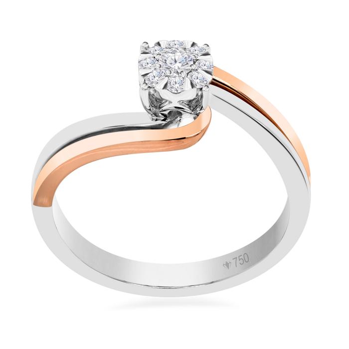 Promo F VVS Diamond AORA Jewelry Ladies Ring 6LR183 Cicil 0% 3x