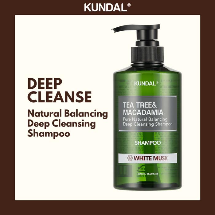Gambar KUNDAL Tea Tree Deep Cleansing Shampoo 500ml - White Musk/ Baby Powder - TeaTree - WMusk, KDL Shampoo dari madame fany undefined Tokopedia