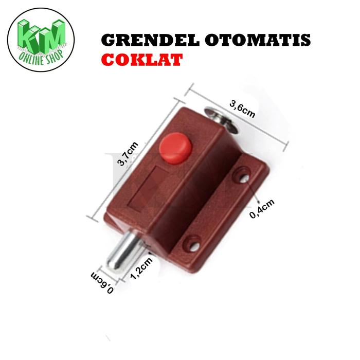 Gambar Grendel Tekan / Pencet Otomatis Coklat Putih Hitam Grendel Pengunci Pintu - Coklat dari KM Onlinshop undefined Tokopedia