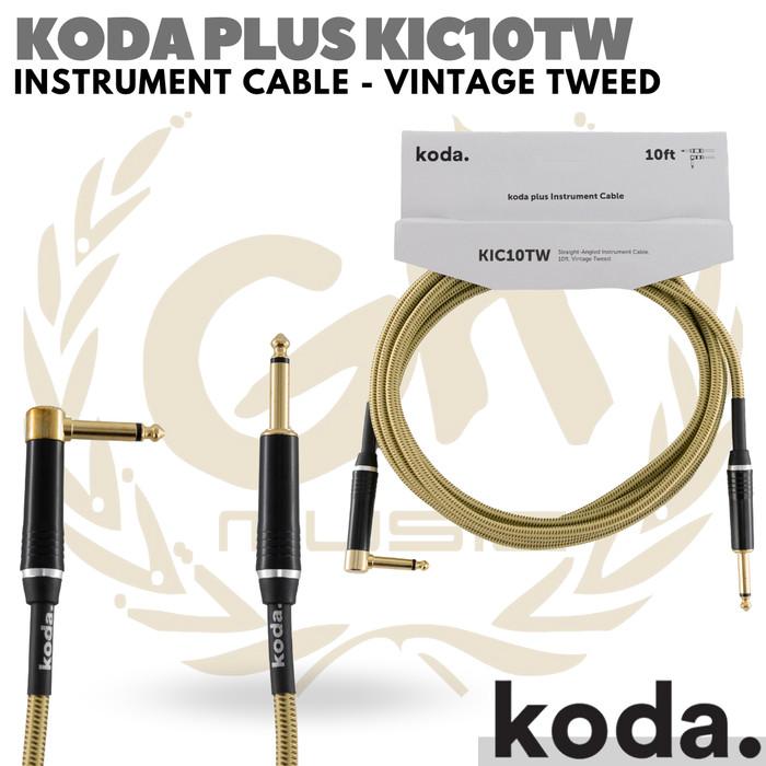 Gambar KODA PLUS STRAIGHT - ANGLED | Instrument Cable - Kabel Jack Instrumen - VINTAGE 10ft dari GH Music Store undefined Tokopedia