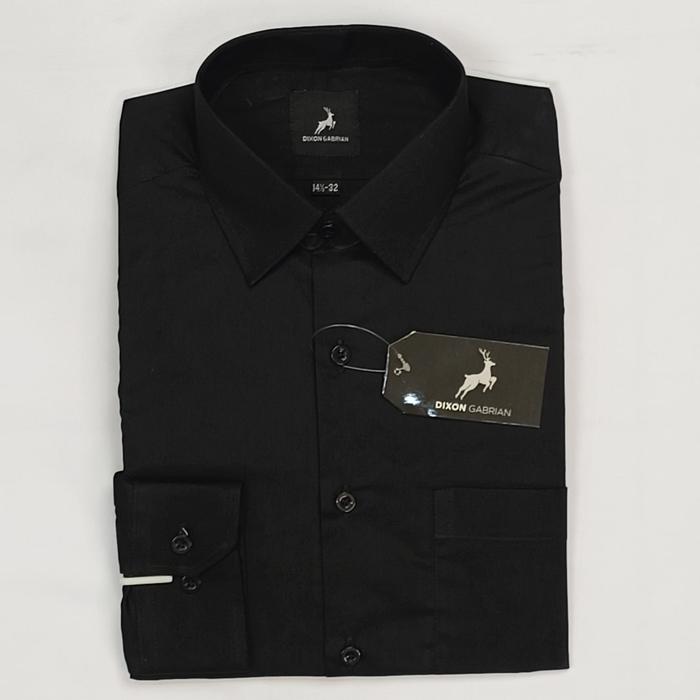 Gambar Kemeja Pria Hitam Slimfit Dixon Gabrian Lengan Panjang - Hitam, S dari abedsaragih undefined Tokopedia