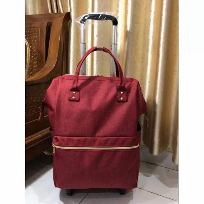 Gambar Tas Travel 4 Roda Tas Import Travel - Maron dari ELLI QUINN STORE undefined Tokopedia