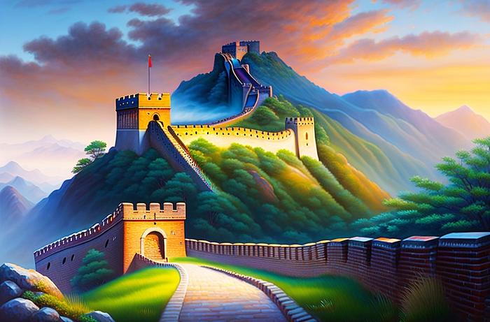 Jual Lukisan Tembok Raksasa China (Great Wall of China) Model Terbaru