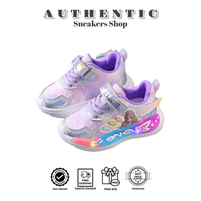 Gambar Sepatu Anak Perempuan Lampu LED Cute Import Usia 1-7 Tahun Size 23-32 - SH2323 - PURPLE, 23 dari AUTHENTIC Official Shop undefined Tokopedia