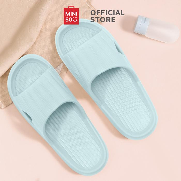 Gambar MINISO Sandal Rumah Slipper Wanita Selop Comfortable Nyaman Flip Flop - Light Blue, 37-38 dari minisoshopid undefined Tokopedia