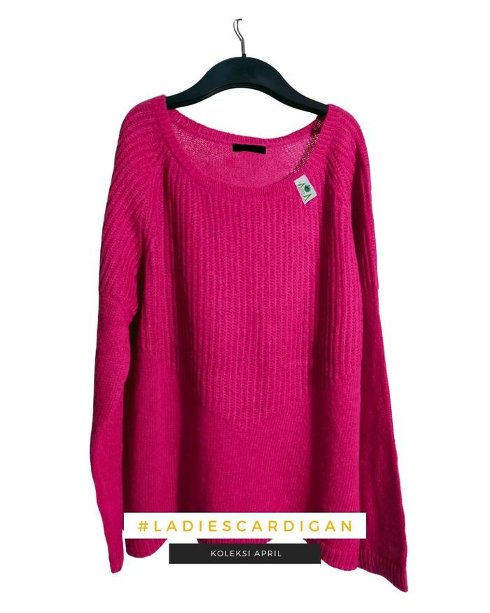 Gambar amara Ladies Best Cotton Sweater (Big Size) | Sweater Wanita/Perempuan - Merah Pink, XS dari amara_creator official undefined Tokopedia