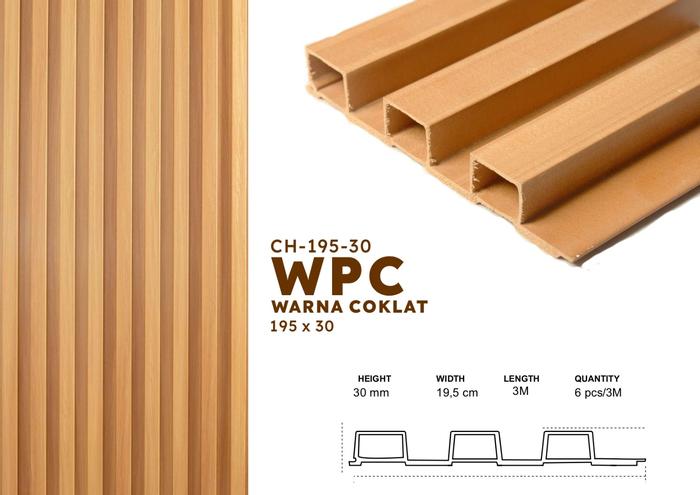 Gambar wallpanel wpc/wood panel wpc laminasi termurah tebal 30mm - Cokelat dari opwallpaper undefined Tokopedia