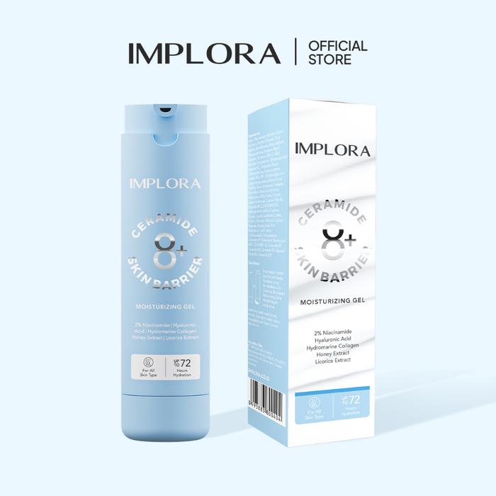Gambar Implora 8+ Ceramide Skin Barrier Moisturizing Gel 50ml pelembab wajah - Reguler Pack dari Nusae Laris2 undefined Tokopedia