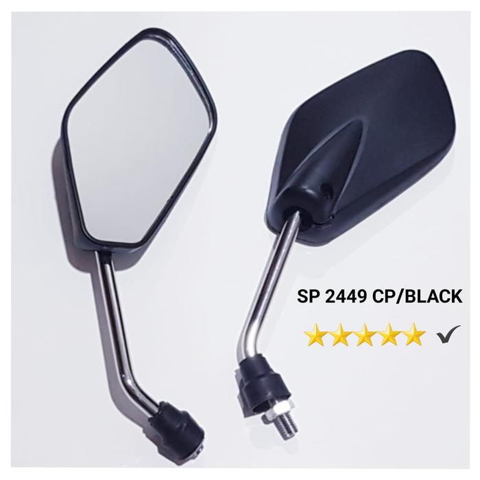 Gambar KACA SPION SEPEDA LISTRIK-SPION MOTOR LISTRIK MODEL OVAL HITAM CROME - 2449 CP/BLACK, SEPASANG dari ANTON K2 AKSESORIS MOTOR undefined Tokopedia