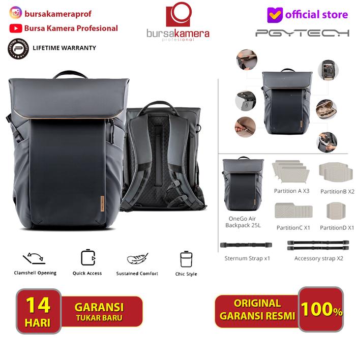 Gambar PGYTECH OneGo Air Backpack Camera Drone 20L 25L Obsidian Black - 25L dari Bursa Kamera Profesional undefined Tokopedia