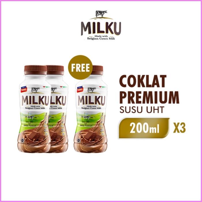 Gambar Milku Susu Cokelat 200 ml [Buy 2 get 1 Free] - triplepack dari kurniacandraeber undefined Tokopedia